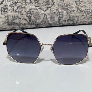 NEW Marc Jacobs Gold Frame Oversized Sunglasses Gradient Lens